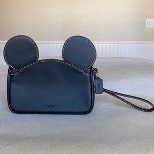 Coach Black Leather Disney Limited Edition coach tiny bag never used